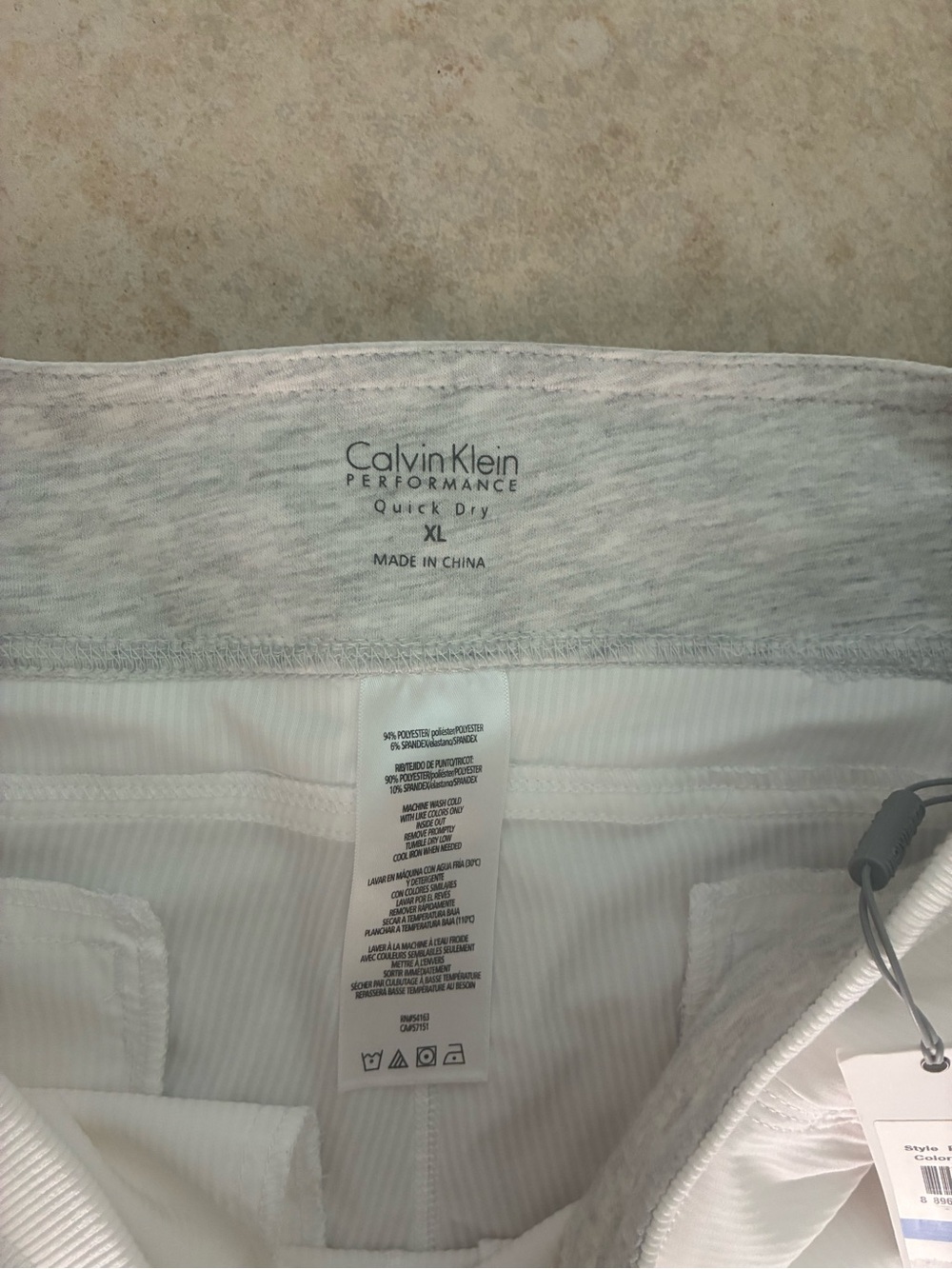 Calvin Klein Lot (2) Performance Cropped Pants Size XL Black NWT and White NWOT - Picture 2 of 12